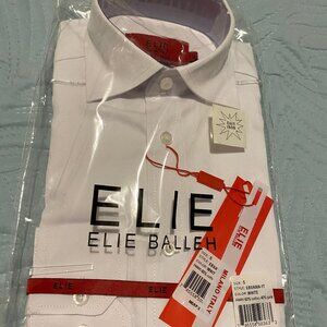 Elie Balleh Little Boys Modern Fit White Button Down Long Sleeve Shirt NWT
